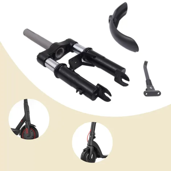 Elektroroller Federung Vorderradgabel Kit Roller Gabel Vorne + Stoßdämpfer + Ständer + Schlammschutzset für M365 / PRO Pro2