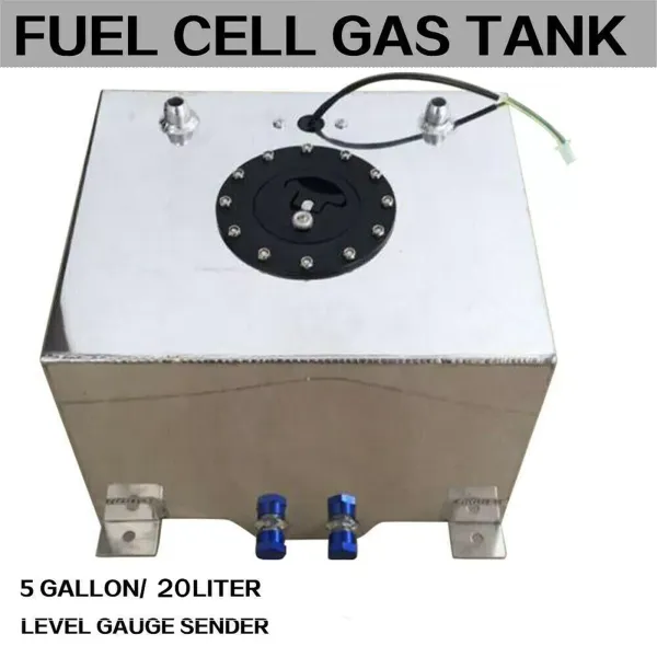 20L Universal Aluminum Treibstofftank Kraftstofftank mit Ölstandsensor 0-90 Ohm