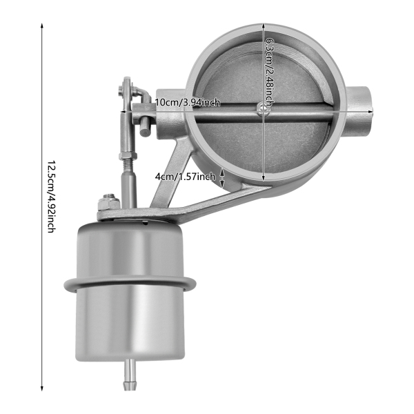 25''63mm Auspuffklappe Elektrisch Edelstahl Abgasregelventil