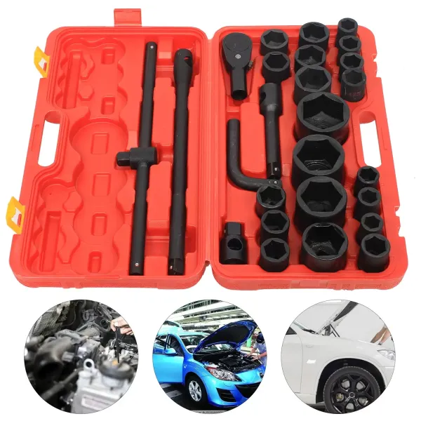 26pcs Steckschlüsselsatz Stecknüsse 3/4