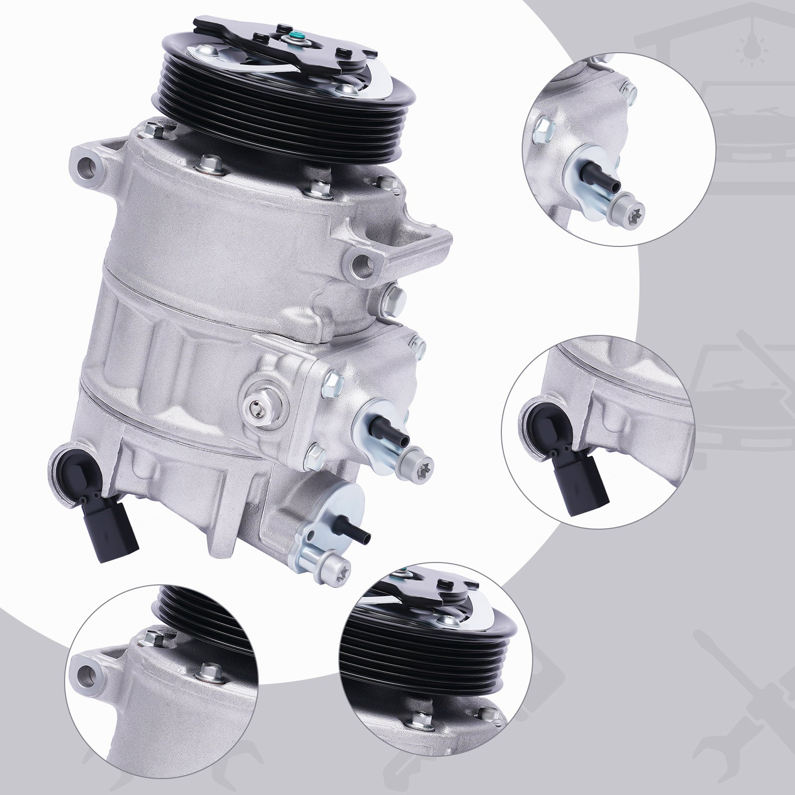 A/C Klimakompressor Klimaanlage Kompressor Für A3 8P1 Jetta Golf Seat Altea TDI/TFSI/FSI/TSI