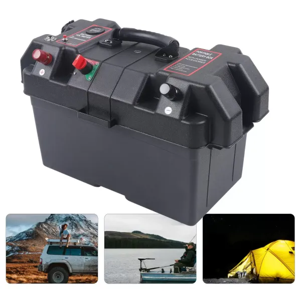 Batteriekasten Batterie Kasten Box für Boot Bootsmotor Doppelte USB Ladeanschluss