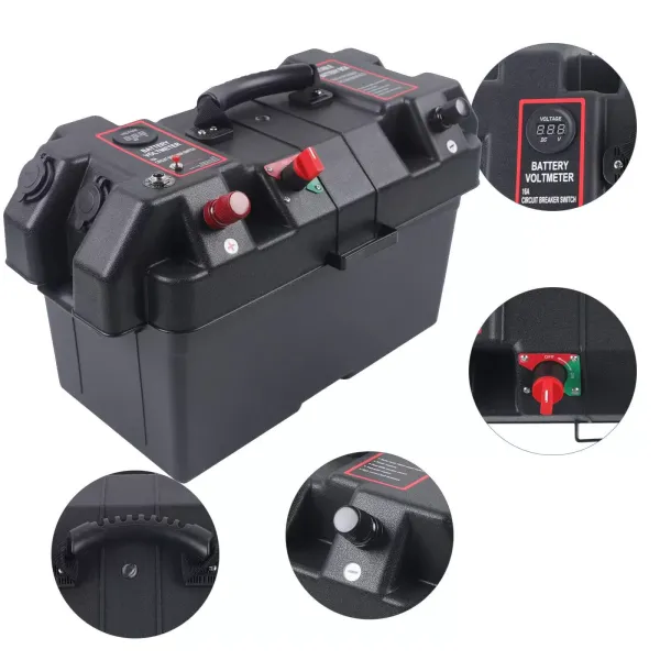 Batteriekasten Batterie Kasten Box für Boot Bootsmotor Doppelte USB Ladeanschluss