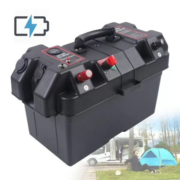 Batteriekasten Batterie Kasten Box für Boot Bootsmotor Doppelte USB Ladeanschluss