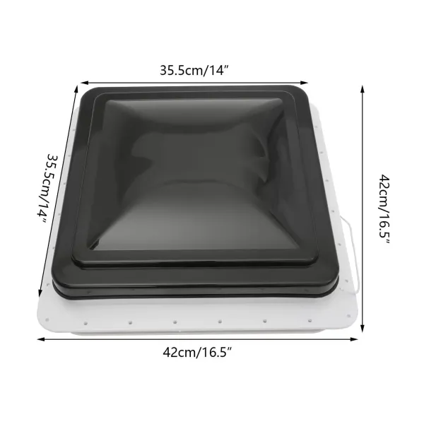 Vent Dachluke Dachfenster Klar Dachhaube 14" Für Wohnwagen Oder Wohnmobil für Wohnwagen Wohnmobil Caravan