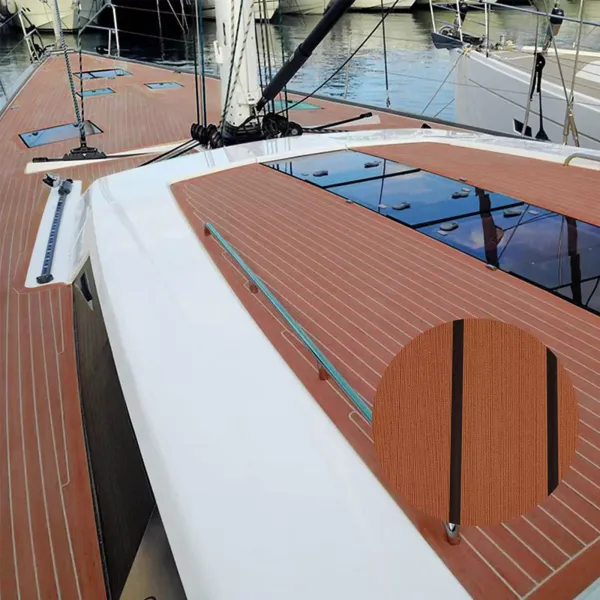 CNCEST 2400 * 900 * 6mm Eva Schaum Bodenbelag Fußboden Selbstklebend Mat Yacht Boot Decking