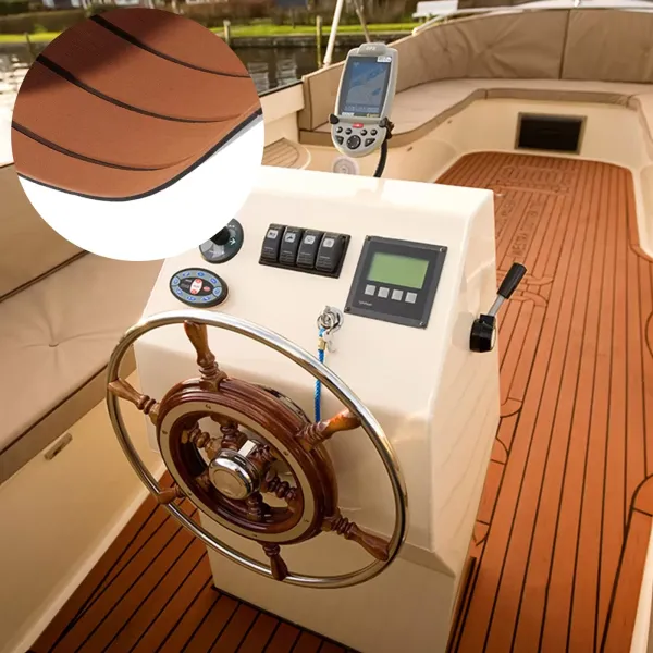 CNCEST 2400 * 900 * 6mm Eva Schaum Bodenbelag Fußboden Selbstklebend Mat Yacht Boot Decking