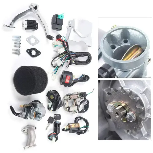 CNCEST Langlebiger 125CC 4 Takt Halbautomatischer Motor horizontaler Einzylinder Luftkühlungsmotor