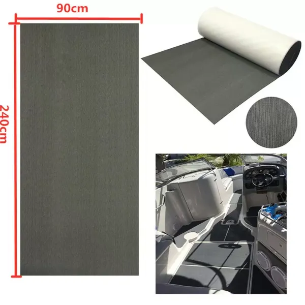CNCEST 240cm x90cm x 0,6cm Self-Adhesive Eva-Bodenbelag aus Teakholz Selbstklebend