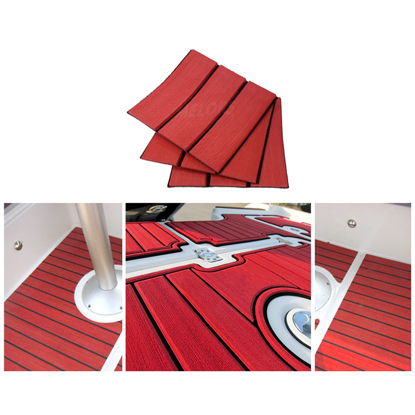 240 x 90 x 0.5 cm EVA Bodenbelag Selbstklebend Boot Teak Decking Rutschfester Marine Bootsbodenmatte Fußboden