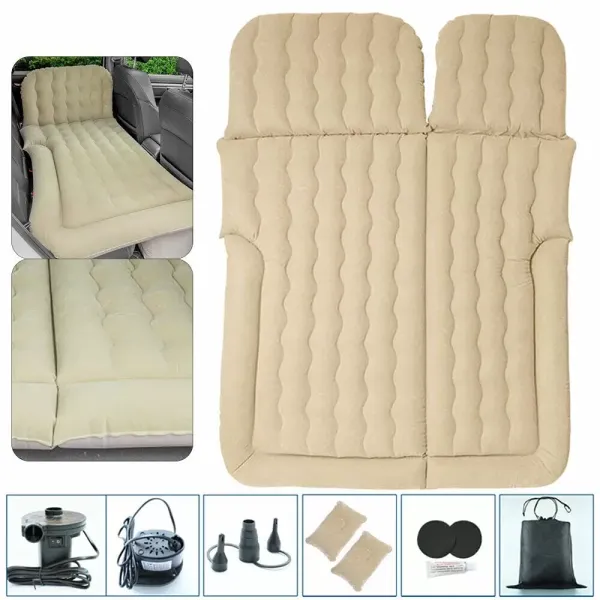 Auto Luftmatratze Aufblasbare Matratze PVC Matratze (Beige)