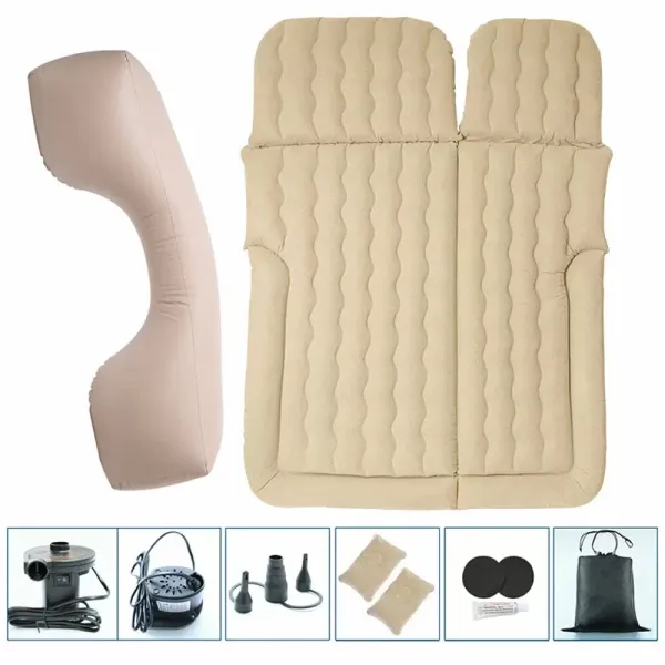 Auto Luftmatratze Aufblasbare Matratze PVC Matratze (Beige)
