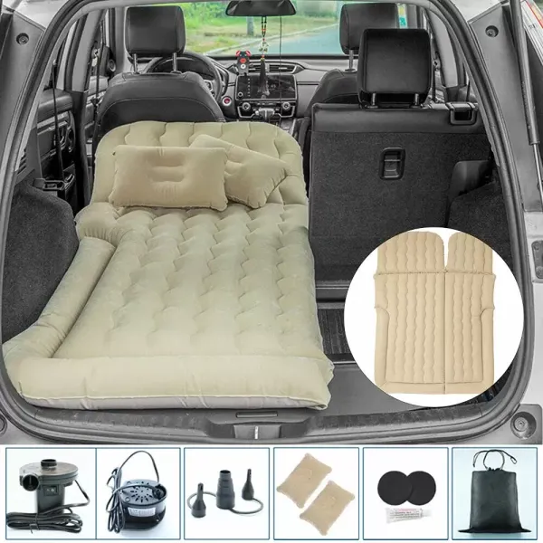 Auto Luftmatratze Aufblasbare Matratze PVC Matratze (Beige)