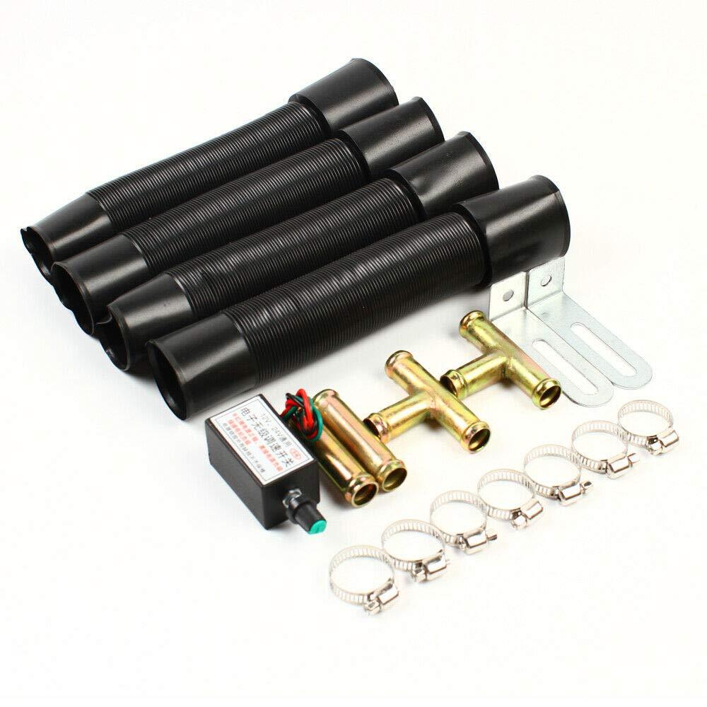Armaturenbrettheizung Universal Vehicle Underdash Heater Mit Schalter 4 Ports+Copper Tube und Speed Switch