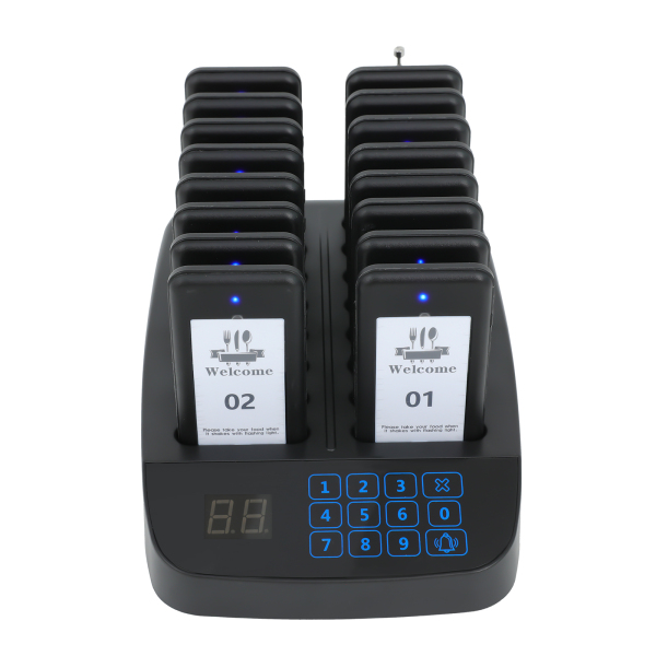 CNCEST Restaurant-Pager-System, Pager-Rufsystem für Restaurant, drahtloses Rufsystem 16 Gäste-Pager