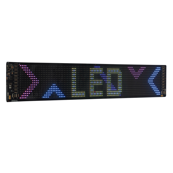 59,5 cm x 12 cm flexibler LED-Bildschirm, LED-Anzeigetafel, flexibles LED-Schild für Auto, Geschäft, Bar, Werbung