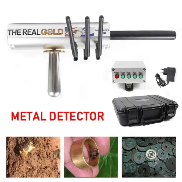 6 Antennen AKS Metall Detektor Handheld Metalldetektor Golddetektor mit 6-Antennen & Koffer Steuerung
