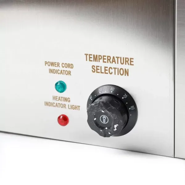 1/3 * 3 Satz elektrischer Lebensmittelwärmer 7L Edelstahl Warm-Wasserbad