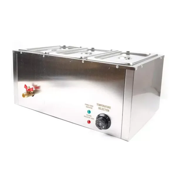 1/3 * 3 Satz elektrischer Lebensmittelwärmer 7L Edelstahl Warm-Wasserbad
