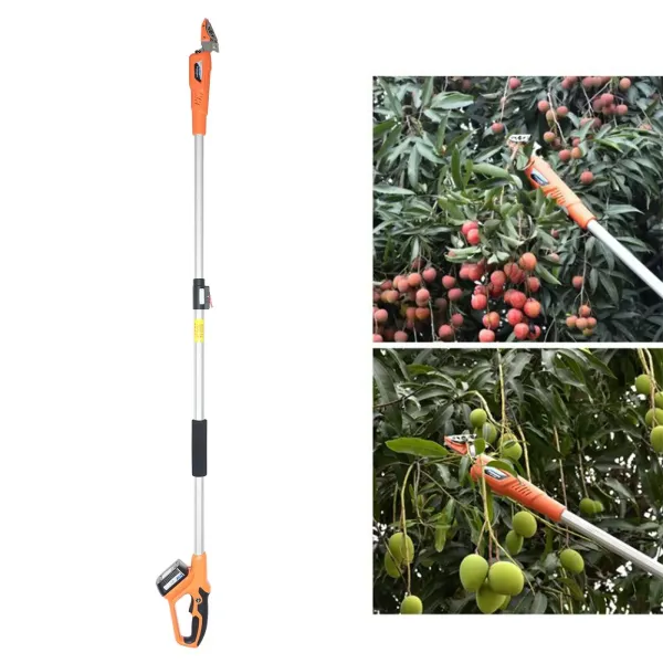 Elektrische Gartenschere, Professionelle Astschere mit Akku und Teleskopstiel 220V Astschneider Rebschere