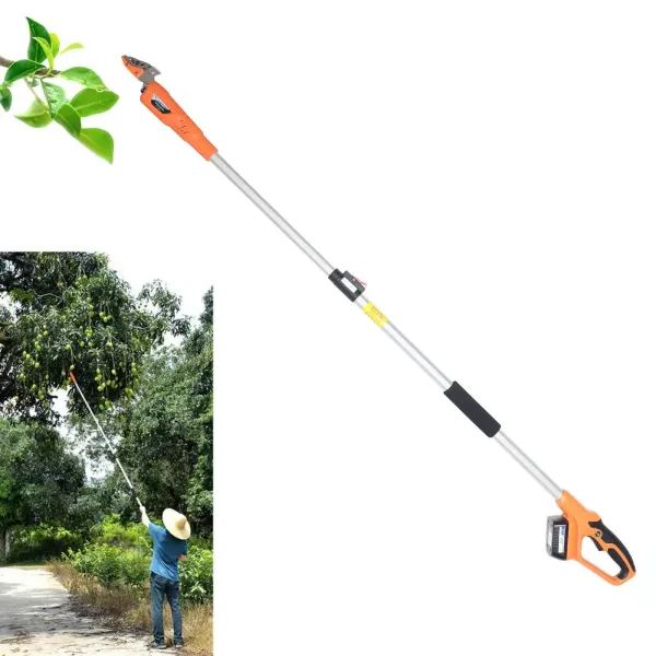 Elektrische Gartenschere, Professionelle Astschere mit Akku und Teleskopstiel 220V Astschneider Rebschere