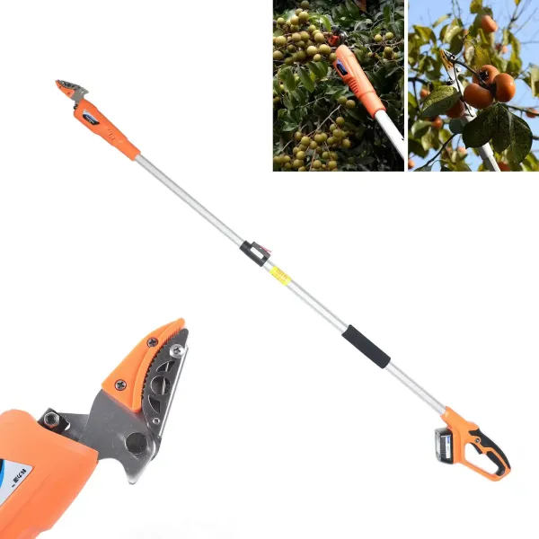 Elektrische Gartenschere, Professionelle Astschere mit Akku und Teleskopstiel 220V Astschneider Rebschere