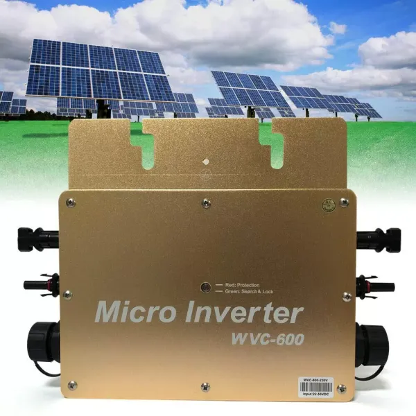 WVC-600W MPPT Solar Wechselrichter, Mikro Wechselrichter - Micro Inverter Grid Tie(Gold)