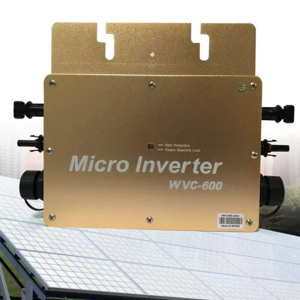 WVC-600W MPPT Solar Wechselrichter, Mikro Wechselrichter - Micro Inverter Grid Tie(Gold)