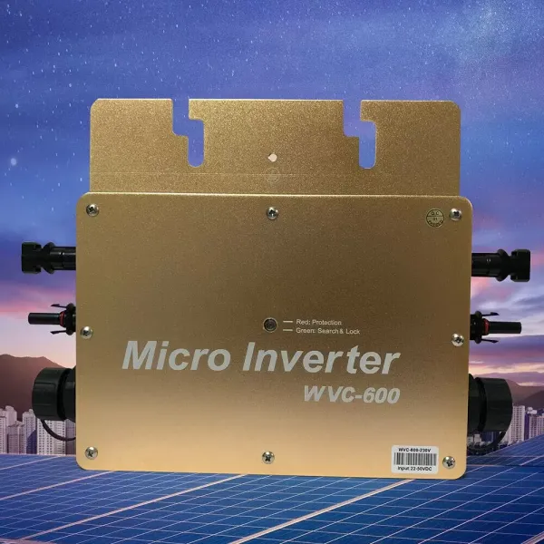 WVC-600W MPPT Solar Wechselrichter, Mikro Wechselrichter - Micro Inverter Grid Tie(Gold) WVC-600W MPPT Solar Wechselrichter, Mikro Wechselrichter - Micro Inverter Grid Tie(Gold)