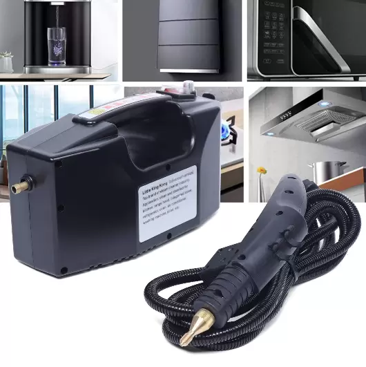220V 2600W Tragbarer Hochdruckdampfreiniger Dampfreiniger mit Zubehör (Schwarz/Gelb)