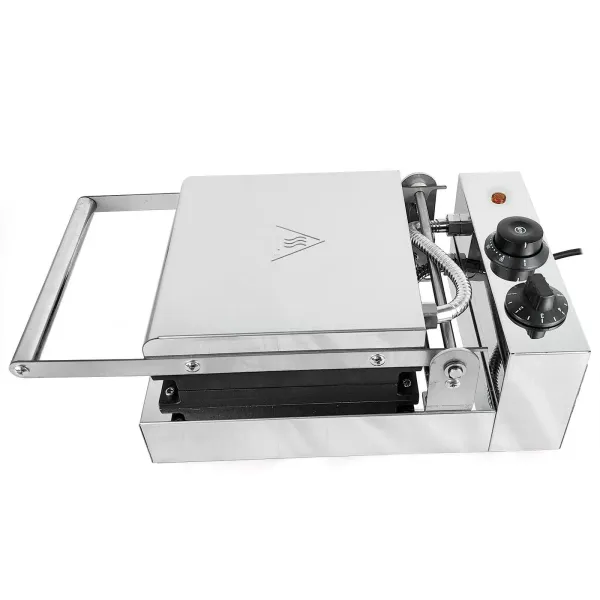 1300W Gewerbliches Waffeleisen aus Edelstahl 4 Waffeldesign Edelstahlpfanne mit Antihaftbeschichtung
