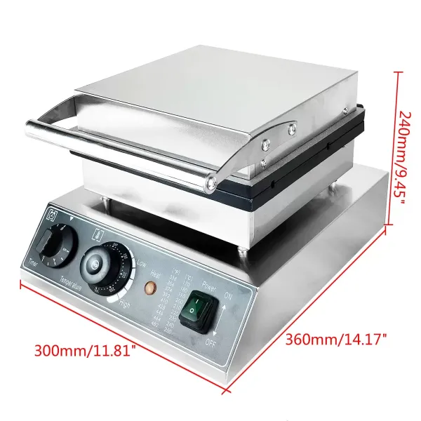 1700W Waffeleisen mit Antihaftbeschichtung Fettauffangrille mit Antihaftbeschichtung 1700W Waffeleisen mit Antihaftbeschichtung Fettauffangrille mit Antihaftbeschichtung