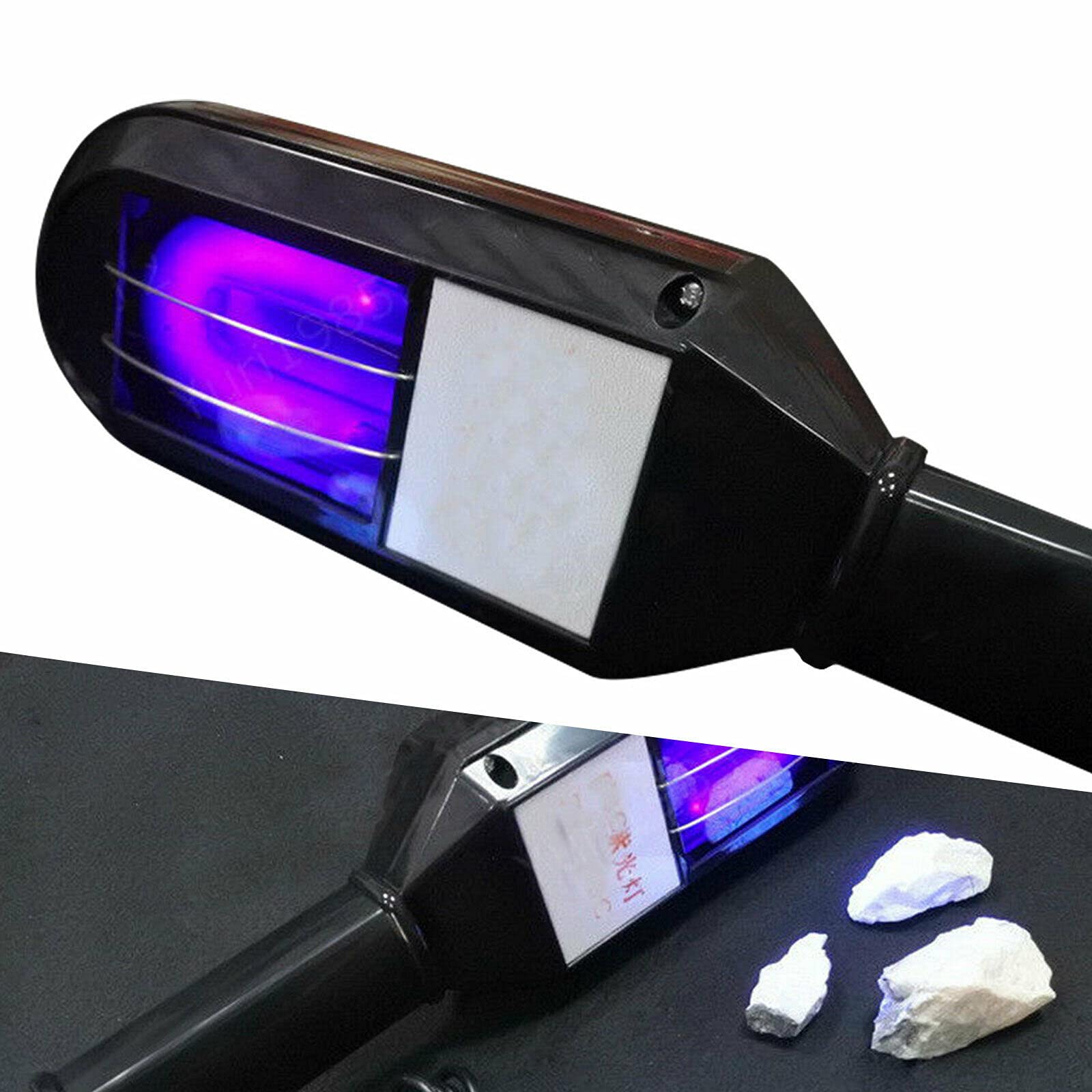 8 W LED Kurzwellen Taschenlampe 254nm UV USB Aufladbar Fluoreszenz Taschenlampe nach Mineralien, Für Suche Zirkon, Diamant und Calcium-Uran-Glimmer