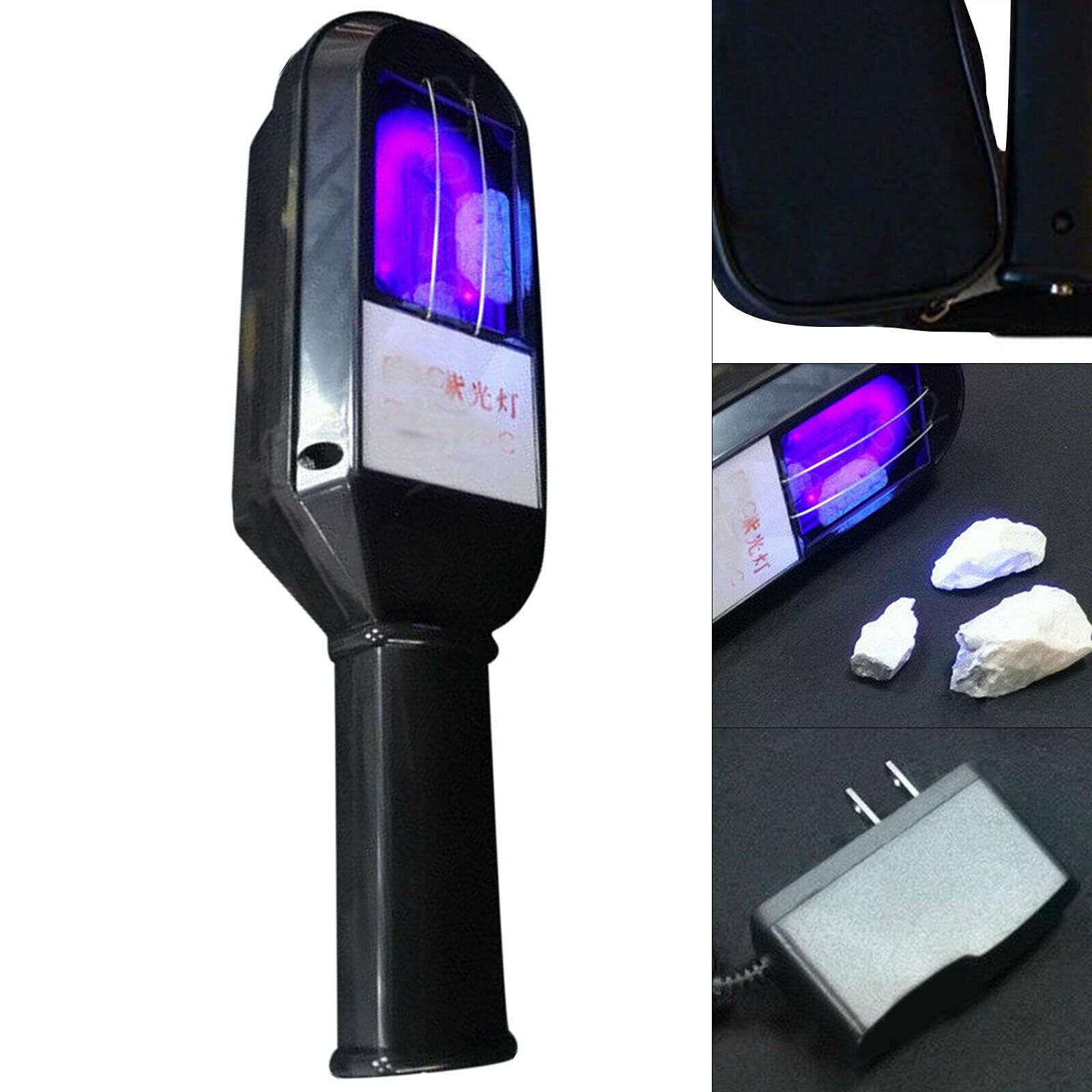 8 W LED Kurzwellen Taschenlampe 254nm UV USB Aufladbar Fluoreszenz Taschenlampe nach Mineralien, Für Suche Zirkon, Diamant und Calcium-Uran-Glimmer