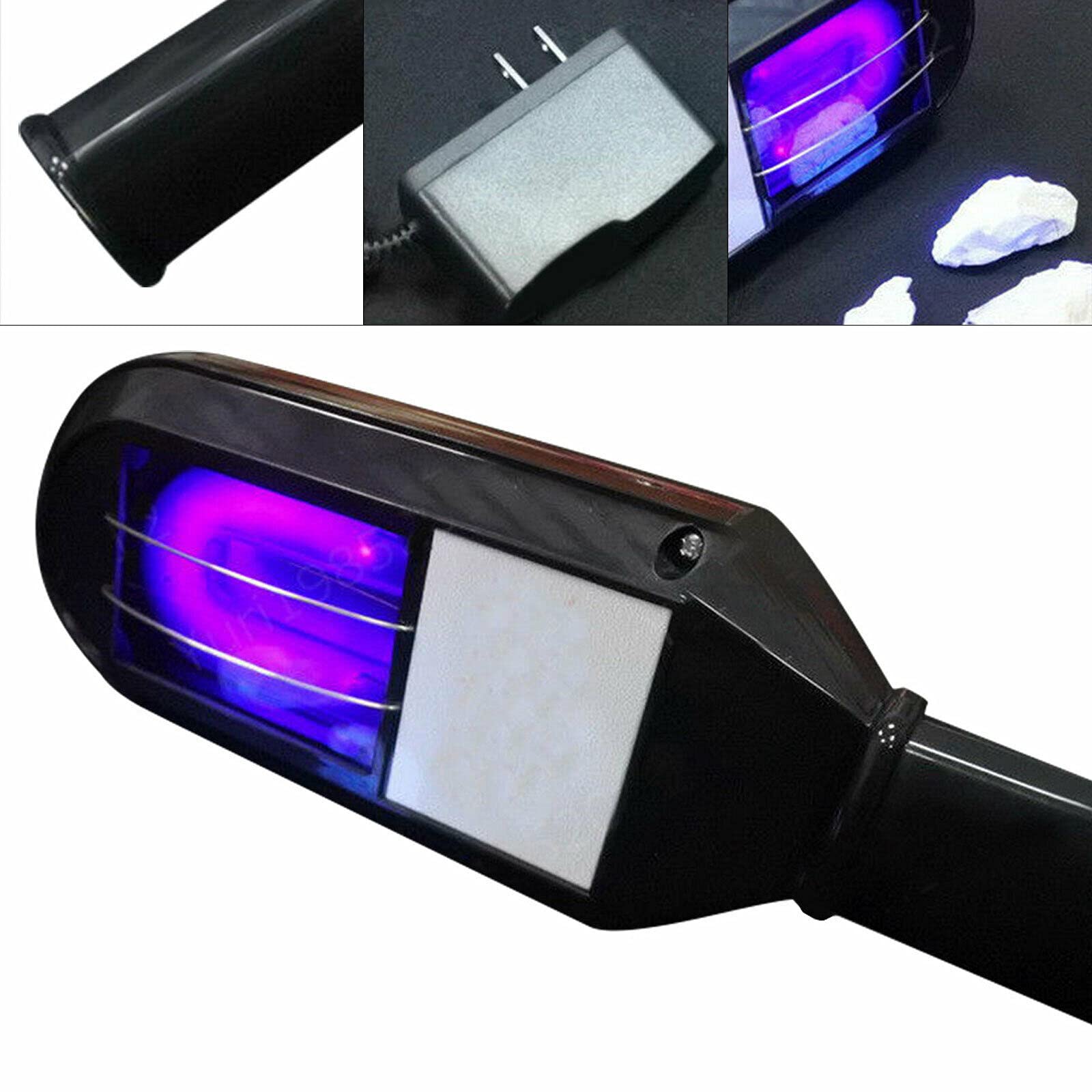 8 W LED Kurzwellen Taschenlampe 254nm UV USB Aufladbar Fluoreszenz Taschenlampe nach Mineralien, Für Suche Zirkon, Diamant und Calcium-Uran-Glimmer