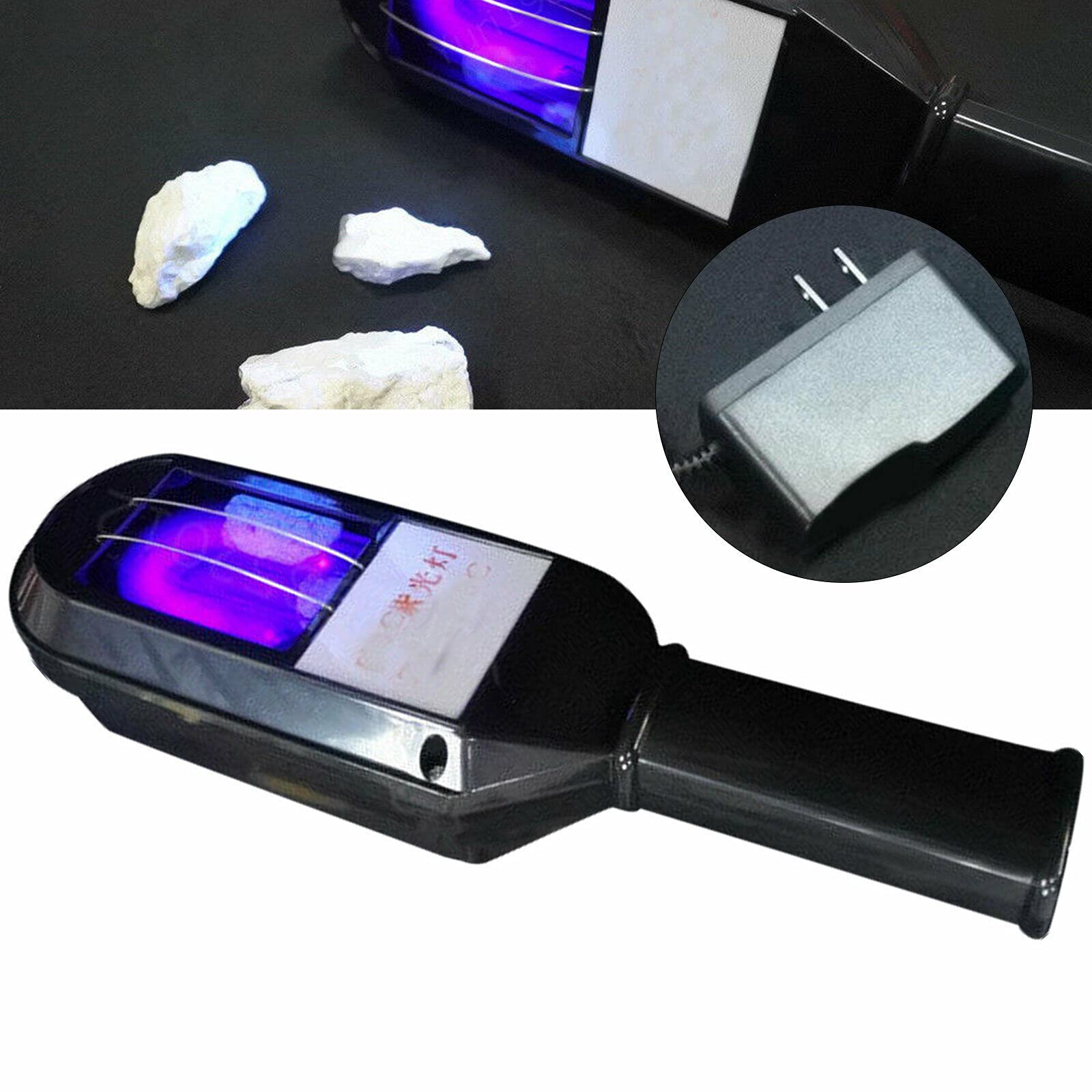 8 W LED Kurzwellen Taschenlampe 254nm UV USB Aufladbar Fluoreszenz Taschenlampe nach Mineralien, Für Suche Zirkon, Diamant und Calcium-Uran-Glimmer
