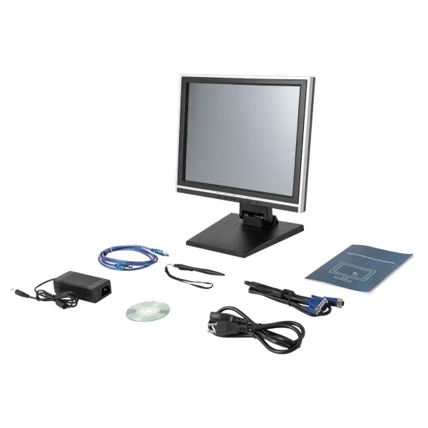 Touchscreen Monitor mit Ständer Kiosk Kassensystem PC POS Kassenmonitor Bildschirm