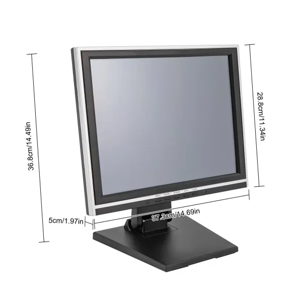 Touchscreen Monitor mit Ständer Kiosk Kassensystem PC POS Kassenmonitor Bildschirm