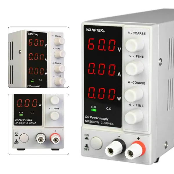 0-60V 0-5A Labornetzgerät Labornetzteil Trafo Regelbares Netzgerät LED Display