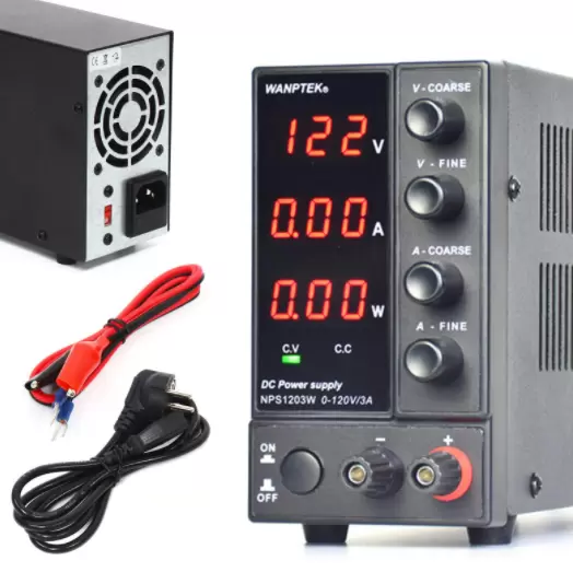 Labornetzgerät 0-3A DC Regelbar Stabilisiertes Schaltnetzteil Strommessgerät