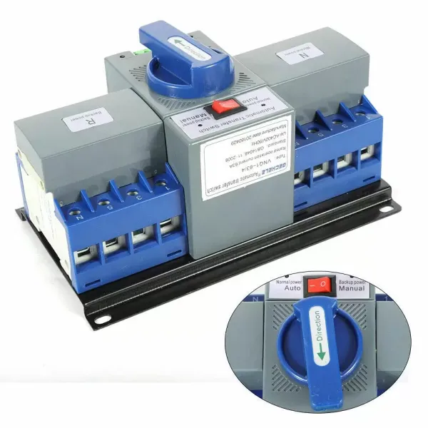 Automatischer Umschalter 6-63A 4P Dual Power Automatischer Übertragungsschalter Automatischer Umschalter 6-63A 4P Dual Power Automatischer Übertragungsschalter
