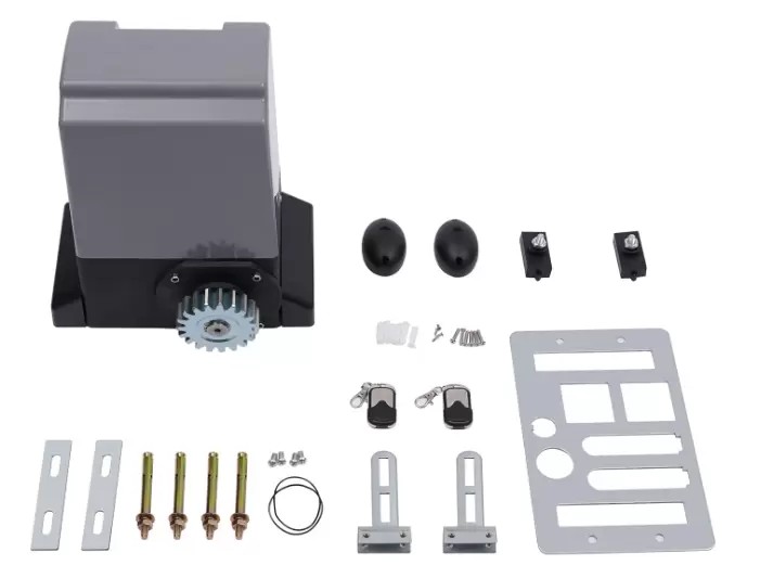 370W Elektrischer Schiebetürantrieb Toröffner Set Hoftorantrieb Mit 2 Fernbedienung