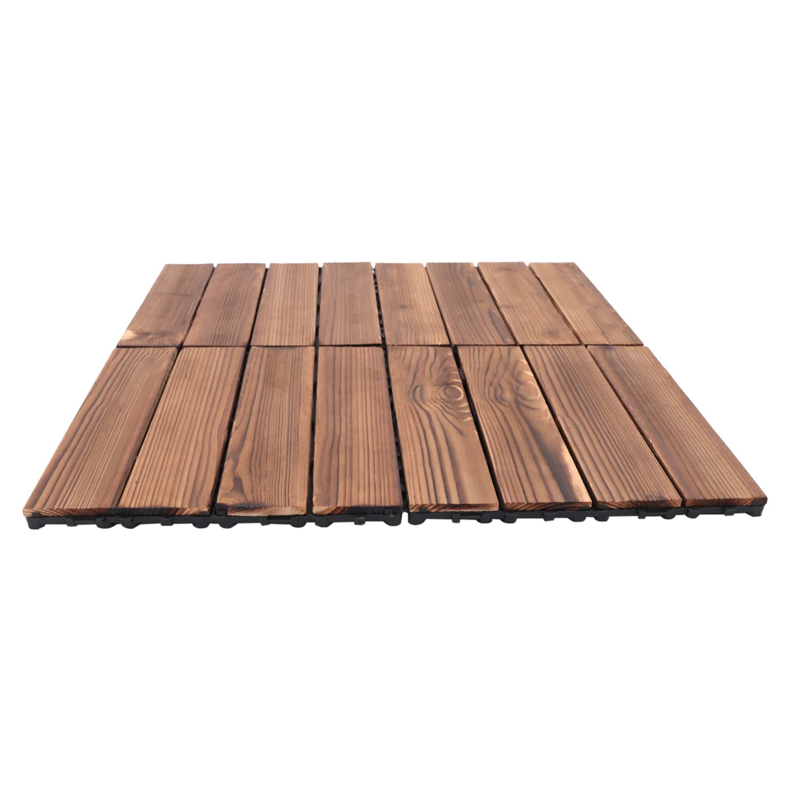 36 Stück Terrassenfliesen aus Holz Hartholz, ineinandergreifende Bodenfliesen Terrassenfliesen