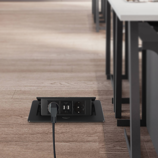 Tischsteckdose, USB 3.1 Typ C, 4000 W, schnelles Laden, platzsparend