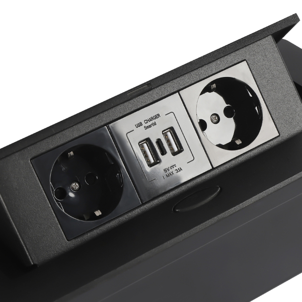 Tischsteckdose, USB 3.1 Typ C, 4000 W, schnelles Laden, platzsparend