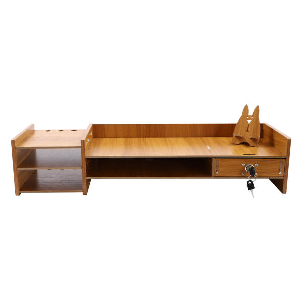 Holz-Schreibtisch-Organizer, Mobiler Computer-Halter Desktop-Speicher-Organizer Holz-Schreibtisch-Organizer, Mobiler Computer-Halter Desktop-Speicher-Organizer