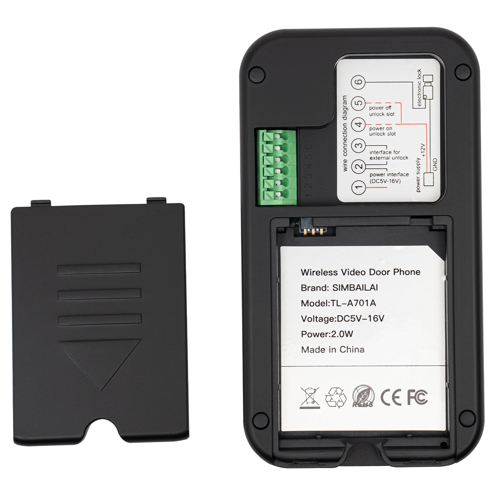 Drahtlose Video Türsprechanlage Türklingel Intercom System, Kabellose Video Gegensprechanlage Türsprechanlage