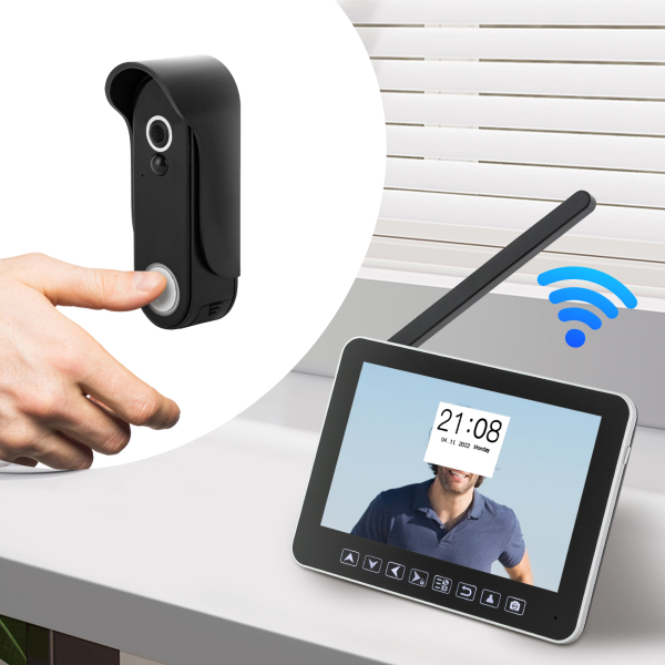 Video-Gegensprechanlage Türklingel, Türklingelkamera mit 7,12-Zoll-Touchscreen-Monitor, Video-Gegensprechanlage Türklingel 32 GB