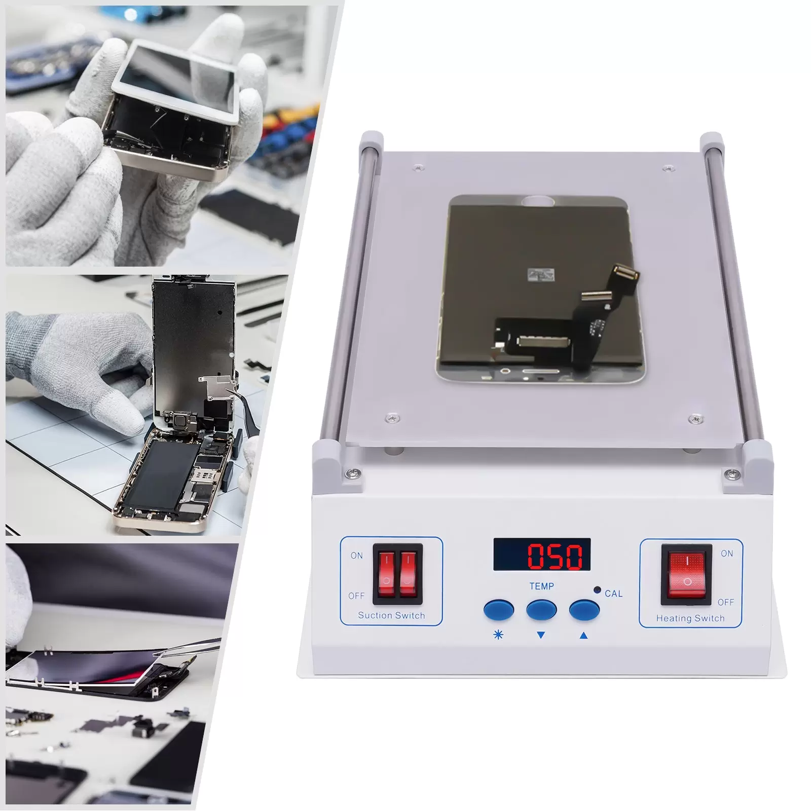 LCD-Bildschirm Trennmaschine, Bildschirm Reparatur Trennmaschine Touchscreen LCD Glas Linse Entfernung LCD Separator für Handy Ipad Reparatur, Build-in Pumpe