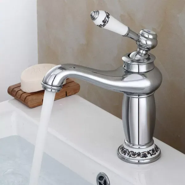Retro elegant Klassischer Einhebel Wasserhahn Waschbecken Retro elegant Klassischer Einhebel Wasserhahn Waschbecken